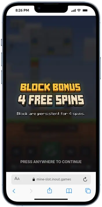 Mine Slot zrzut ekranu